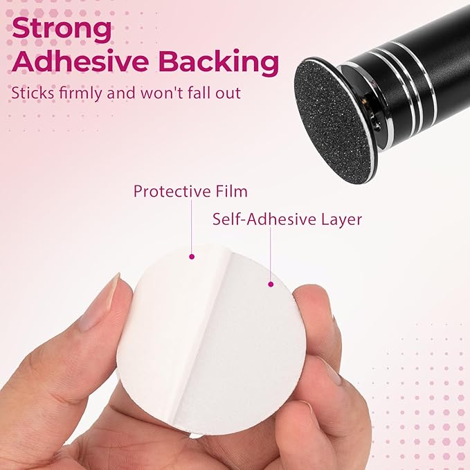 krofaue 60 PCS Replaceable Sandpaper Discs - 80 & 100 Grit Pad Refills for Electric Foot File Callus Remover - Dead Skin and Calluses Removal