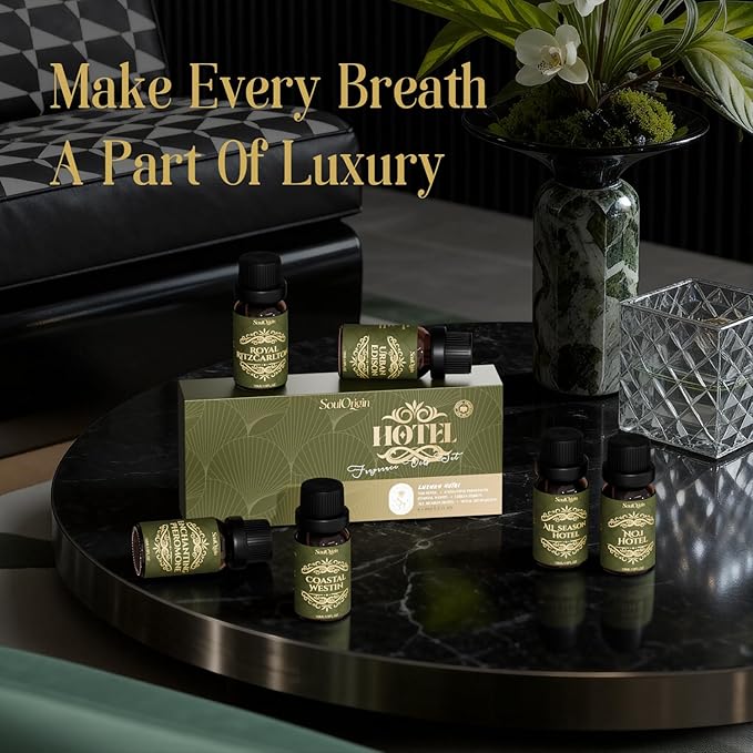 Hotel Diffuser Oils Gift Set, Hotel Collection Fragrance Oil, Luxury Scent Essential Oils Set for Diffuser Home, Inspired by The Four Season and More Scents, Gift for Women and Men