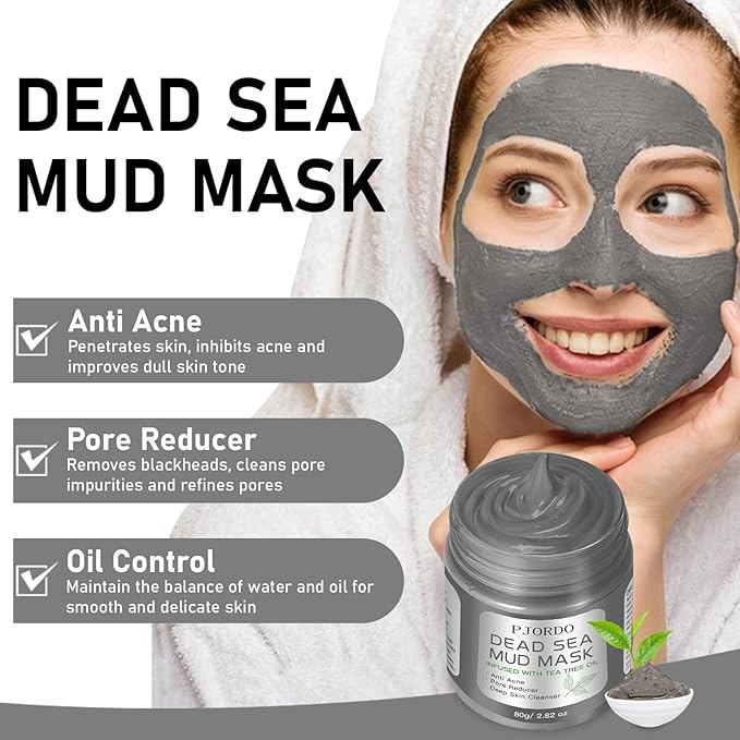 4pcs Clay Mask for Face(360g in total), Turmeric Vitamin C, Dead Sea Mud,Green Tea, Avocado, Rose, Facial Clay Mask Set, Gift Set for Women, Face Mask Skin Care, Gifts for Women, 3.17 Oz Each