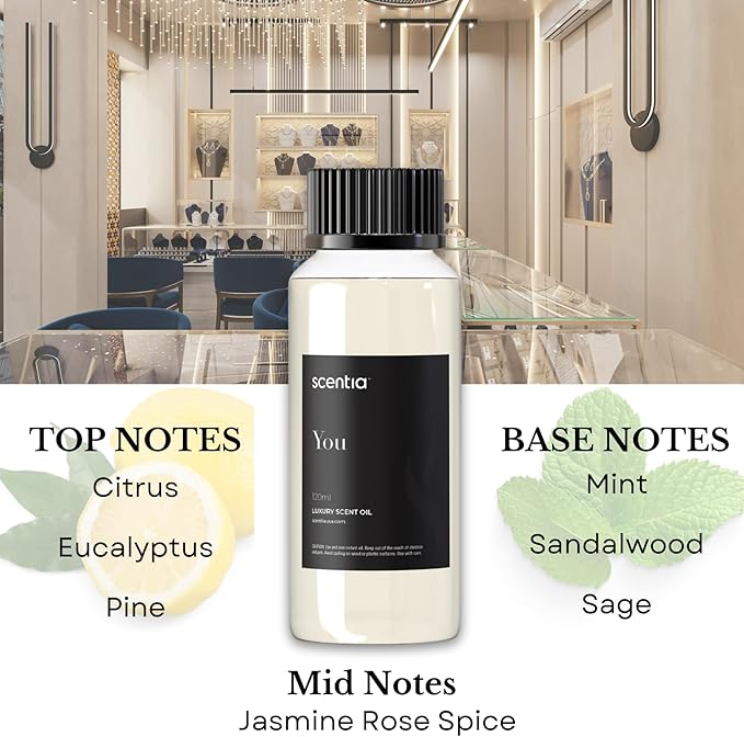 Fierce-Inspired Diffuser Oil - Scentia You Fragrance Oil Perfume Dupe - 120 mL, 4 Fl oz Diﬀusers - A and F Inspired. Natural Essential Scented Oil for Aromatherapy, SPA and Home, Thanksgiving Gift