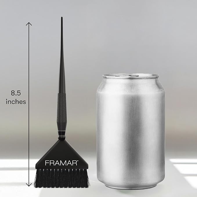 Framar Root Repair Hair Color Brush Set - Hair Dye Brush Kit, Hair Coloring Brushes For Hair Stylist, Tint Brushes for Hair Color, Extra Control Near Scalp - 2 Pack Black