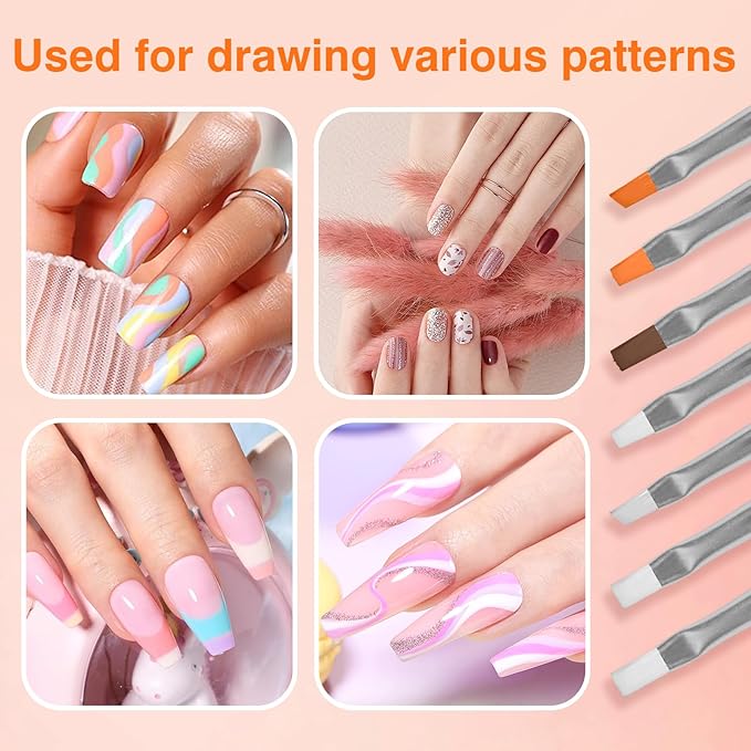 31pcs Nail Art Brushes, Nail Art Design Tools Kit with Liner Brush Dotting Tools Drawing Pens Design Tools Polish Brushes for Women Nails Gel Painting