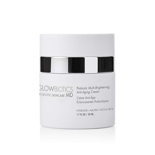 Glowbiotics Probiotic Multi-Brightening Anti-Aging Cream: Hydrates, Firms, Reduces Dark Spots, and Minimizes Wrinkles, Soothes and Repairs Skin with Caffeine, Antioxidants, and Vitamin E