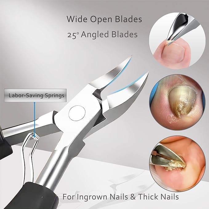 Toenail Clipper for Thick Nails Seniors Ingrown Toe Nail Pedicure Knife for Ingrown Nails Removal Kit Cutter Toenail Treatment Correction