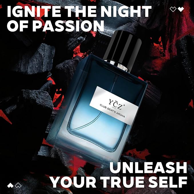 Ycz CLUB GENT'S AROMA Perfume Men, Eau de Parfum Spray, Nightclub Essential Long-Lasting Fragrance, Men's Cologne with Aromatic Woody Notes of Mint, Lemon, Special Occasions Daily Elegance