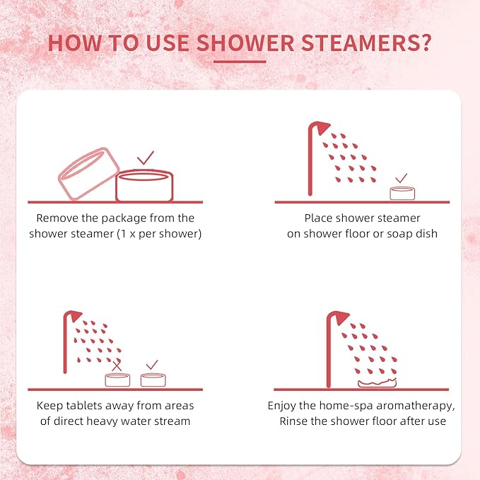 Shower Steamers Aromatherapy, 24-Pack Shower Bombs Birthday Gifts for Women, Christmas Stocking Stuffers Gifts with Eucalyptus Mint Lavender Watermelon Grapefruit Tangerine Essential Oils