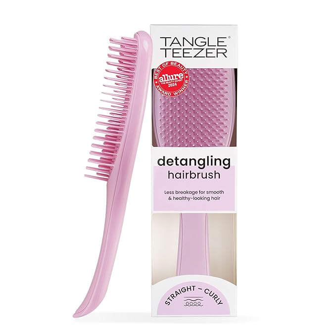 Tangle Teezer Ultimate Detangler Brush for Wet & Dry Hair, Eliminates Knots & Reduces Breakage for All Hair Types, Amazon Exclusive Rosebud