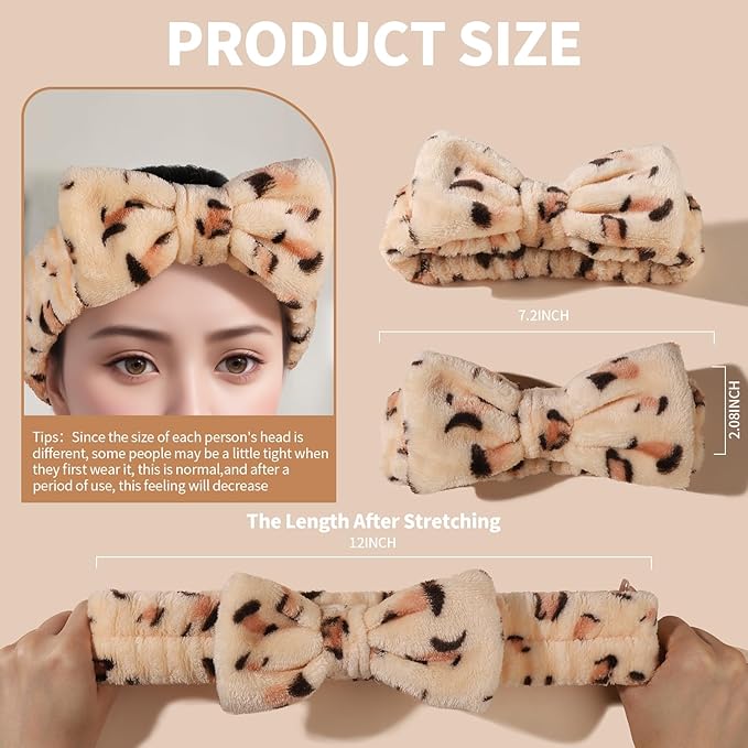 Teenitor Makeup and Spa Headbands, Bow Headbands for Women's Skincare and Face Washing