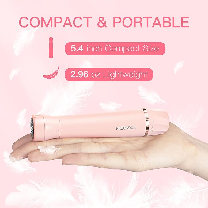 Nose Hair Trimmer for Women, 3in1 Electric Eyebrow Trimmer Waterproof Facial Hair Removal Rechargeable Hair Shaver Razor for Nose Ear Eyebrow Peach-Fuzz Lips Chin FT3001 Pink (Pink)