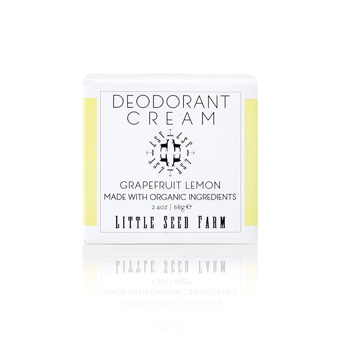 Little Seed Farm All Natural Deodorant Cream - Grapefruit Lemon - Aluminum Free Deodorant for Women or Men, Net Wt. 2.4oz | 68g