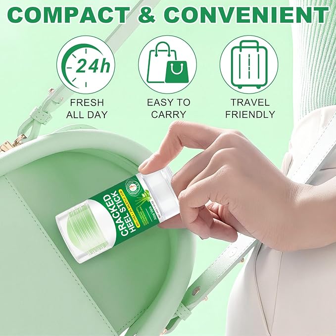 2PCS Foot Cream with Aloe Vera 2.46 oz/70 g, Heel Stick, Moisturizing Foot Balm, Crack Feet Prevention Stick for Removing and Smoothing Cracked Hands Elbows Feet, Moisturizes and Hydrates the Dry Skin