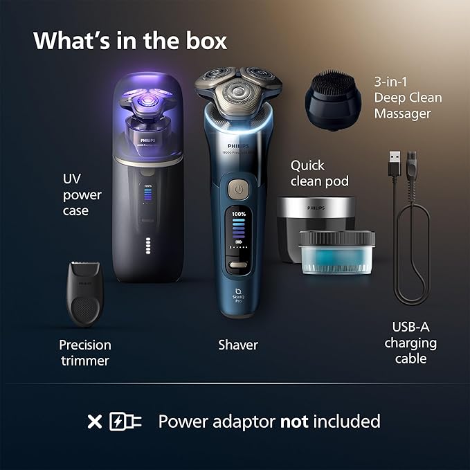 Philips Norelco Shaver i9000 Prestige Ultra Special Edition - Wet & Dry Electric Shaver, SenseIQ Pro Technology, Triple Lift & Cut System, 360 Rotating NanoTech Precision Blades, Model XP9406/93