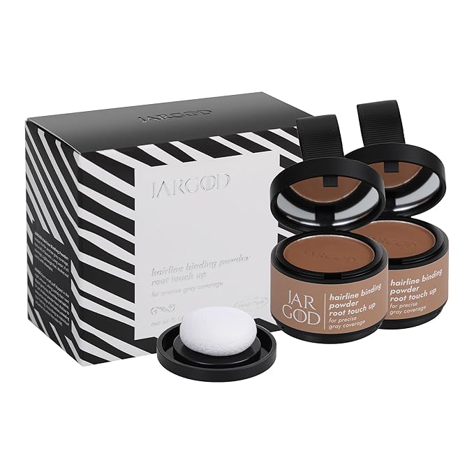 Root touch up powder Hairline Powder for root cover up temporary root concealing powder for Women & Men, for instant gray hair cover up (Auburn, 0.14 Ounce (Pack of 2))