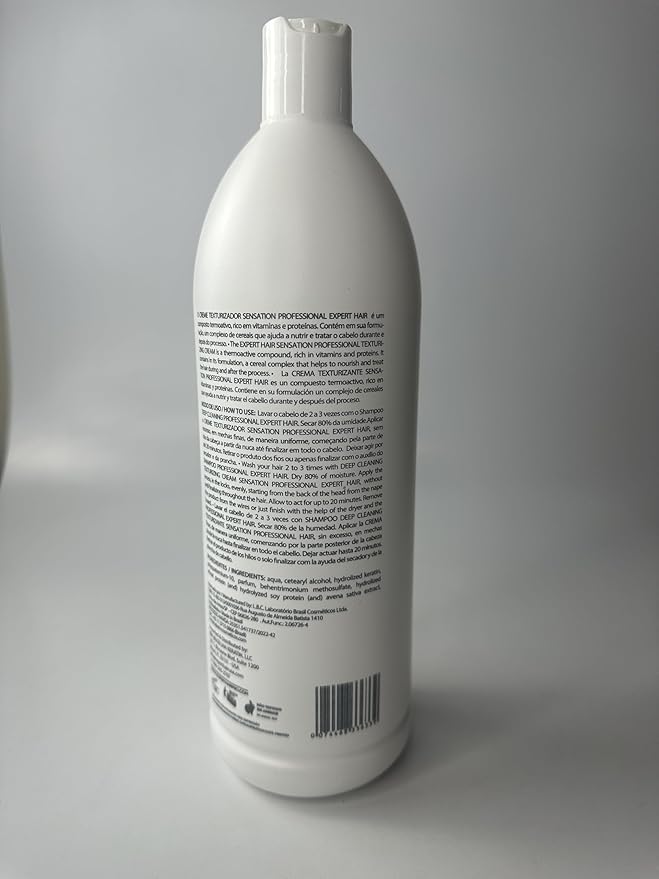 Expert Hair Sensation, Brazilian Keratin Hair Treatment - Anti Frizz for All Hair Types – Long-Lasting Straightening - Keratina Para Alisar El Pelo, Brazilian Blowout Products (1L/33.8fl.oz)