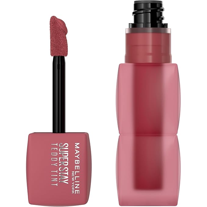 MAYBELLINE Super Stay Teddy Lip Tint, Long Lasting Matte Lipstick for Up To 12HR Wear, Velvet Choker, 1 Count