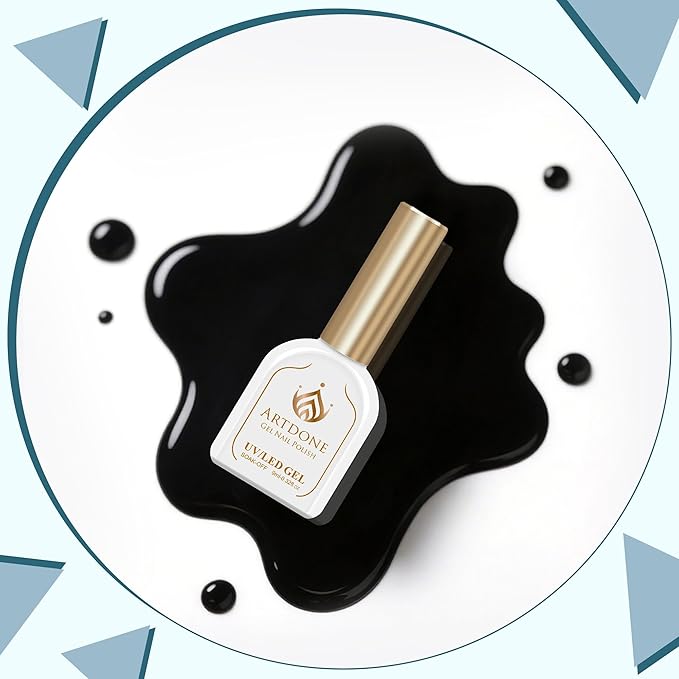 Artdone Gel Nail Polish Hema-free Solid Color Black For All Seasons Neutral Soak Off LED Lamp Needed For Manicure Nail Art