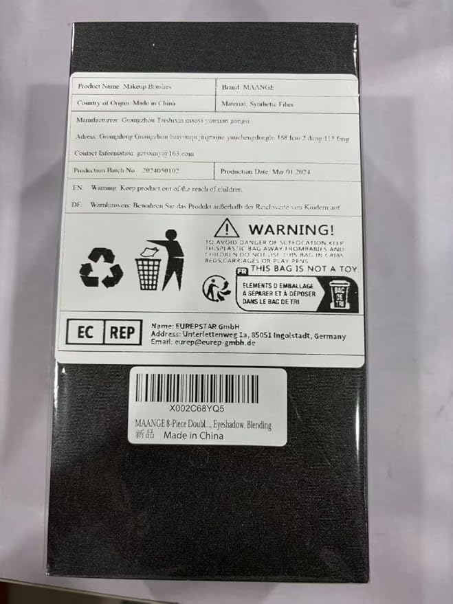 MAANGE Makeup Brush Set with Mirror Double-ended Kabuki Makeup Brushes For Foundation Contour Liquid Powder Concealer Eye Shadows Cream Cosmetics Blending Blush Makeup Tools (Coffee Brown, 8 PCS)