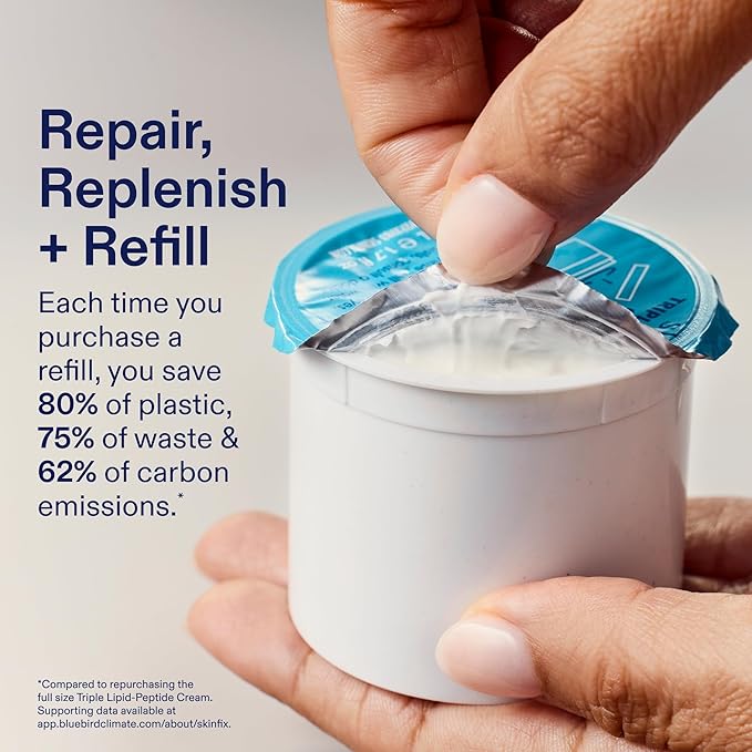 Skinfix Triple Lipid-Peptide Cream Mini - 0.5 oz - Rich Face Moisturizer with Hyaluronic Acid - Hydrates & Restores Dry, Sensitive Skin - Non-Comedogenic, Fragrance Free, Vegan, Cruelty Free