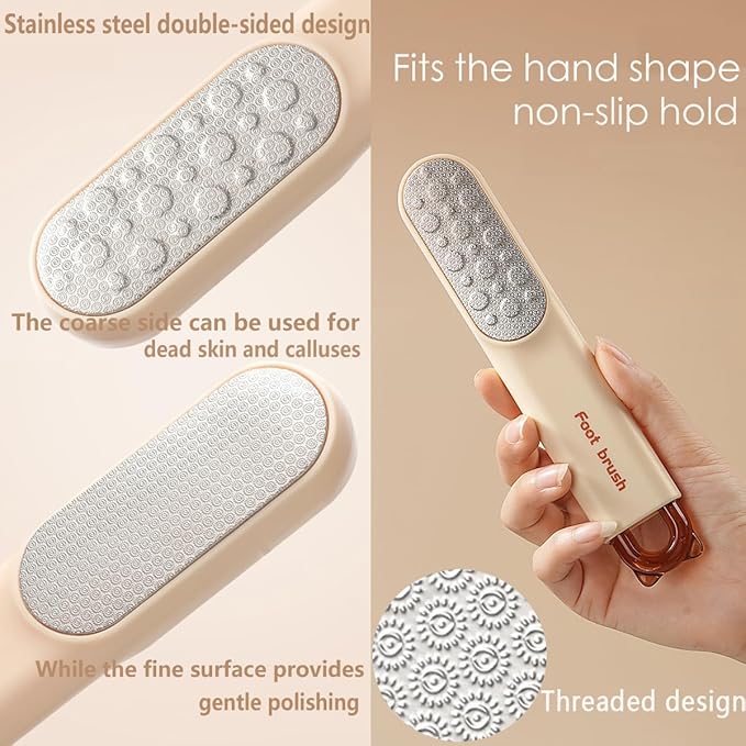 Dual-Sided Foot File-Dead Skin and Callus Shaver with 20 Blades-Stainless Steel Foot Remover for Removing Calluses, Aged Keratin, Hard Dead Skin, and Toe Gap Cleaning-Heel Scraper Pedicure Tool Kit