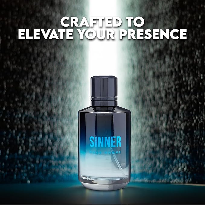 Sinner Sensual Woody Fragrance for Men | Long Lasting Cologne Aromatic Scent, Eau de Parfum Natural Spray - Great Holiday Gift, 3.4 Fl Oz/100 Ml