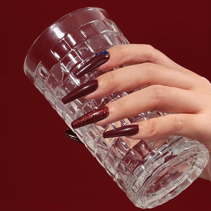 MAYCHAO 15ML Gel Nail Polish 1Pc Dark Red Gel Polish Soak Off UV LED Nail Polish Nail Art Starter Manicure Salon DIY at Home, 0.5 OZ