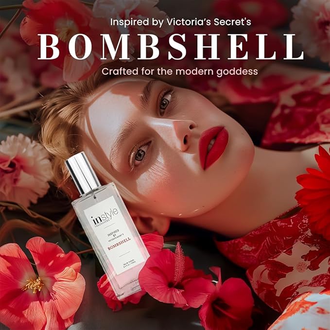 Instyle Fragrances, Inspired by Victoria's Secret's Bombshell, Women’s Eau de Toilette, CLEAN, Vegan, Paraben-Free, Never Tested on Animals, 3.4 Fluid Ounces