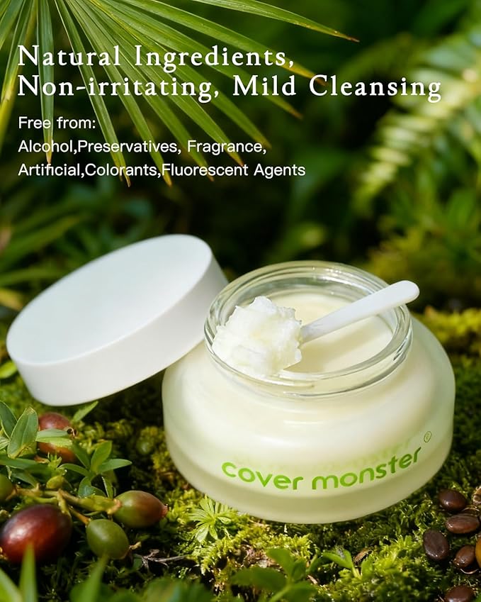Cleansing Balm, Makeup Remover Balm, Melts Waterproof Makeup & Sunscreen, Deep Pore Cleanse & Hydration, Gentle & Non-Irritating, Made for All Skin Types, Safe for Sensitive Skin