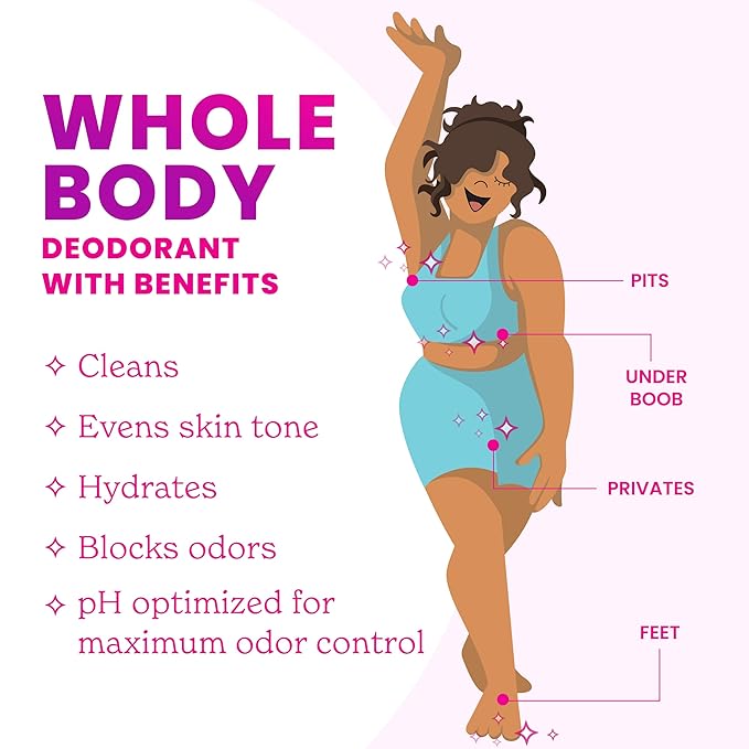 Lume Whole Body Deodorant - Smooth Solid Stick - 72 Hour Odor Control - Aluminum Free, Baking Soda Free and Skin Safe - 2.6 Ounce (Pack of 2) (Soft Powder)