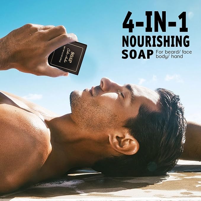 Self Care Gift Set for Men, Bath and Body Spa Gift Baskets for Men, Body & Earth Mens Cedar and Santal scented Bath Set, Father's Day Gifts