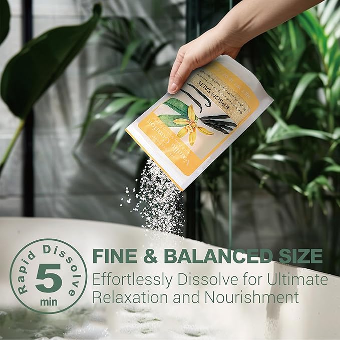 Bath Salts for Women, Spa Luxetique Epsom Salts for Soaking, 3pc Bath Salt Gifts Set, Lavender, Vanilla and Coconut Scent with Tea Tree Oil Gifts for Her Birthday Gifts