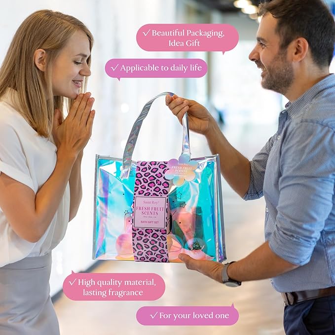 Spa kit Gifts for Her, Christmas Gifts for Women - Unique Gift Set for Teen Girls Tote Bag for Women, 13pcs Fresh Gift Baskets for Girls, Birthday Gifts for Daughter, Girlfriend