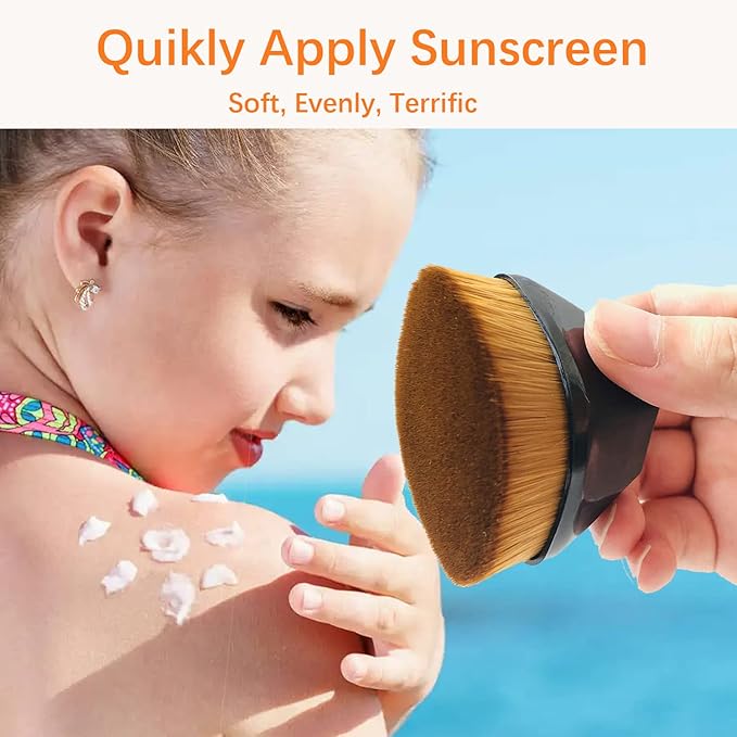 2 Pack Foundation Makeup Brush for Blending Liquid Cream Flawless Powder Face Blush with Protective Case( Pink and Black Hexagon Kabuki Brush)