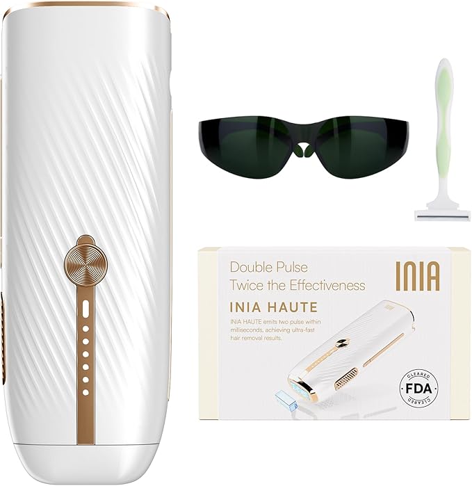 Laser Hair Removal for Women and Men, IPL Hair Removal Device with Ice-Cooling, Double Effectiveness & 5 Flashes per Second for Long-Lasting and Nearly Painless Results