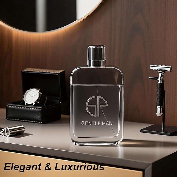 gentleman Long-Lasting Cologne for Men | Fresh Citrus & Woody Scent | Eau de Toilette 100ml Spray | Day to Night Fragrance