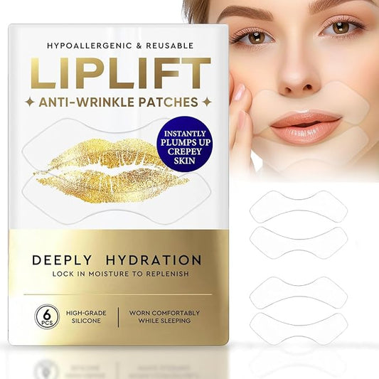 Anti Wrinkle Patches for Lip, Collagen Upper Lip Wrinkle Treatment, Smile Line patches Reduce Fine Lines & Wrinkles, 6 Pcs