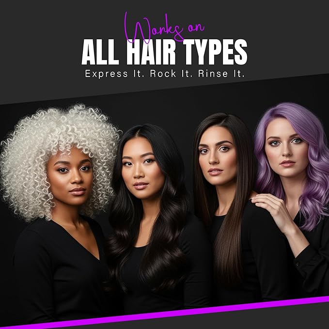 Herbishh Koloret Pastel Lavender Hair Tint Spray (69g), Washable Temporary Dye Mist for Light & Dark Hair, Quick-Dry, Non-Sticky, Travel-Friendly Root Touch Up Spray for Women