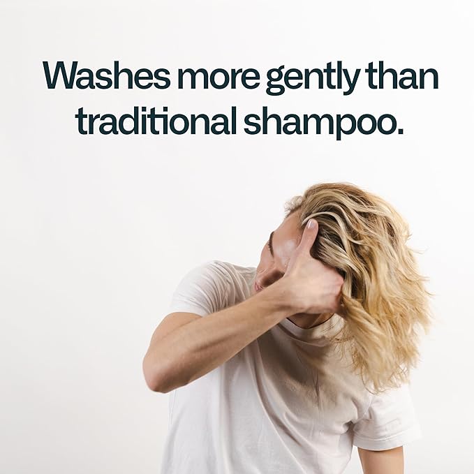 Modern Mammals Light Shampoo Bundle - Gentler Wash for Better Hair, Minimalist Hair Care, Low Lather, Fragrance-Free (2.4oz Bar & Slotted Wooden Tray)