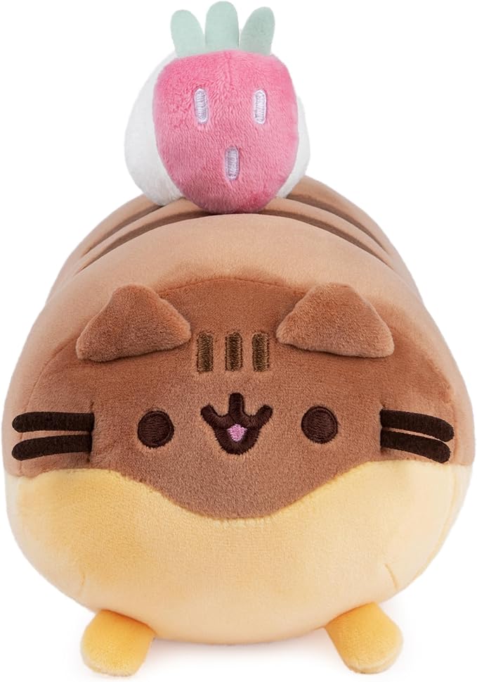 GUND Pusheen Éclair Squisheen Plush, Stuffed Animal for Ages 8 and Up, Brown/Yellow, 11”