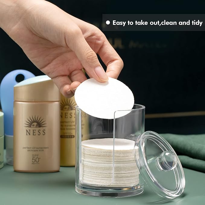 Geiserailie 50 Pcs Compressed Facial Sponges Facial Makeup Natural Cosmetic Spa Sponges for Women Cleansing, Exfoliating Mask, Makeup Removal, Dead Skin, and Dirt, Travel Accessories(White)