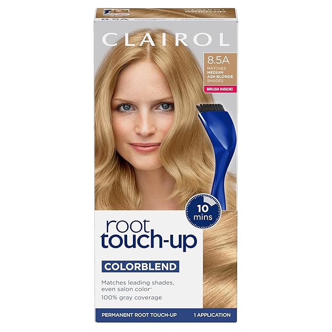 Clairol Root Touch-Up by Nice'n Easy Permanent Hair Dye, 8.5A Medium Champagne Blonde Hair Color, Pack of 1
