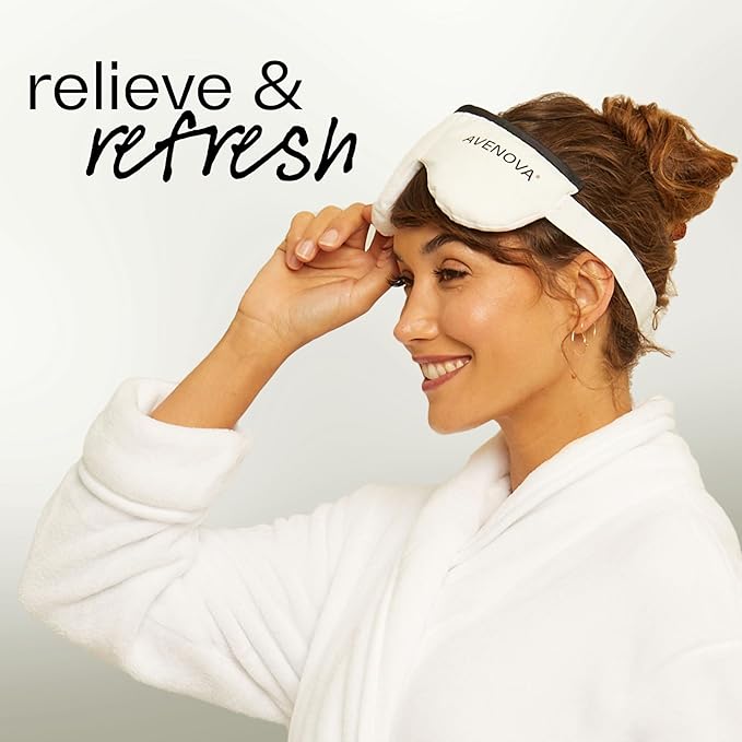 Avenova Eye Compress Mask - Reusable & Microwaveable Eye Mask for Irritated Eyes - Stye, Headache, Allergy & Sinus Relief