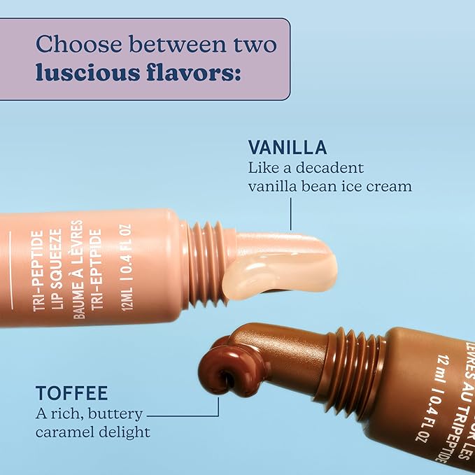 Blume Tri-Peptide Vanilla Lip Balm - Superbalm Lip Moisturizer with Shea Butter and Squalane to Deeply Hydrate & Heal Dry, Cracked Lips - Cruelty Free & Vegan Lip Plumper (0.4 Fl Oz)