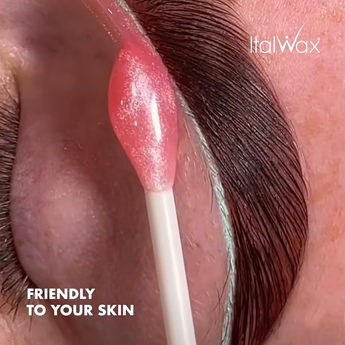 Italwax Pink Pearl Hard Wax 1.65 lb (750g) – Semi-Creamy Shiny Pink Facial Wax for Sensitive Skin, Strong from First Pull, Highly Elastic for Precision Work – Made in Italy