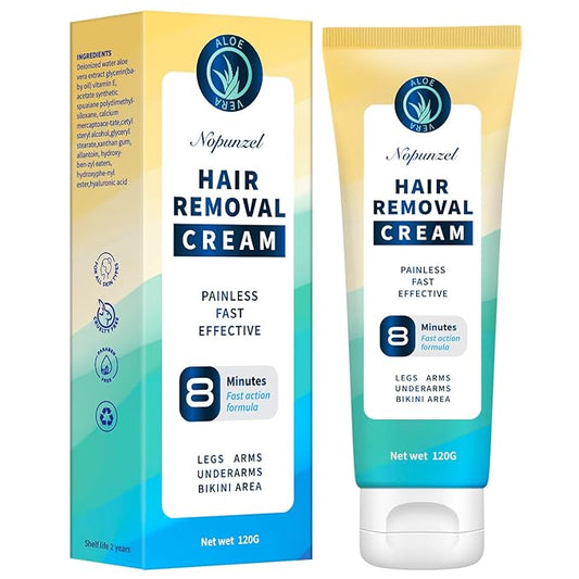 Hair Removal Cream: Hair Remover for Women and Men - Sensitive Intimate Hair Removal - Painless Depilatory Cream - Private Areas Pubic Areas Bikini Body Legs Arms Underarms - All Skin Types - 120g