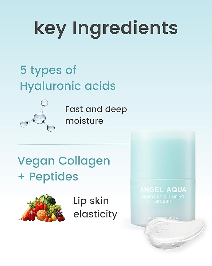 BEYOND Plumping Lipcerin (0.5fl oz) - Dewy Hydrating Lip Care Balm. Overnight Sleeping Mask for Dry, Chapped Lips. Vegan Formula with Collagen, Hyaluronic Acid, Peptides.