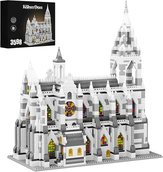 Miniature Building Blocks Cologne Cathedral Model Set (3598 Pieces) - Building Toys, Suitable for Children and Adults as Gifts