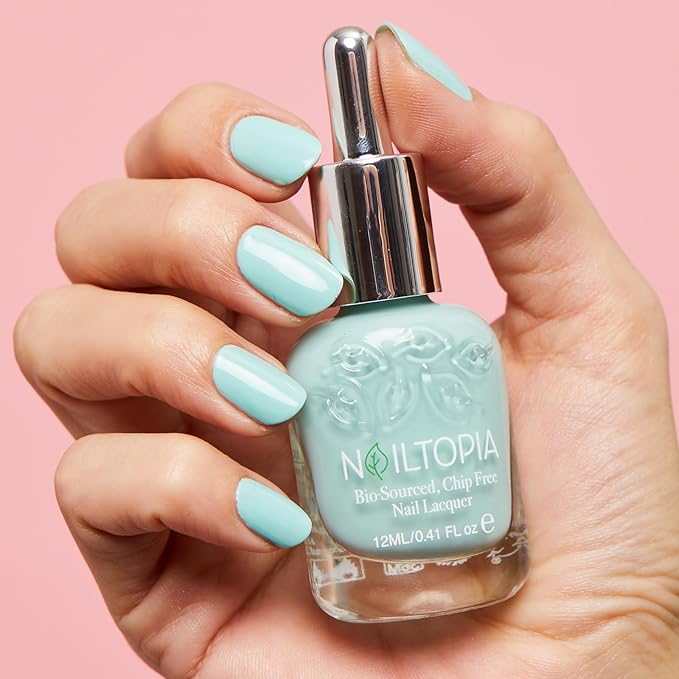 Nailtopia Bio-Sourced, Chip-Free Nail Lacquer - Fast Dry Nail Polish - Superfood-Infused - Natural Nail Polish - Trust The Process - 0.41 oz