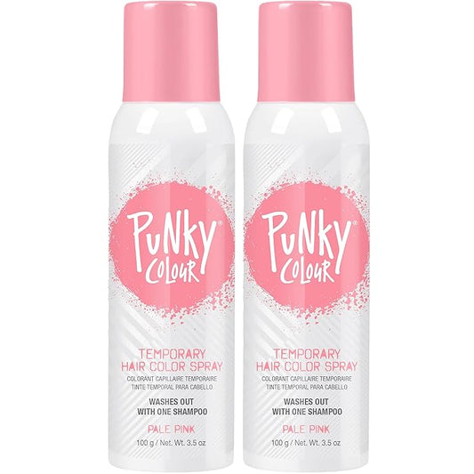 Punky Pastel Temporary Hair Color Spray, Pale Pink, 3.5 oz, 2-Pack