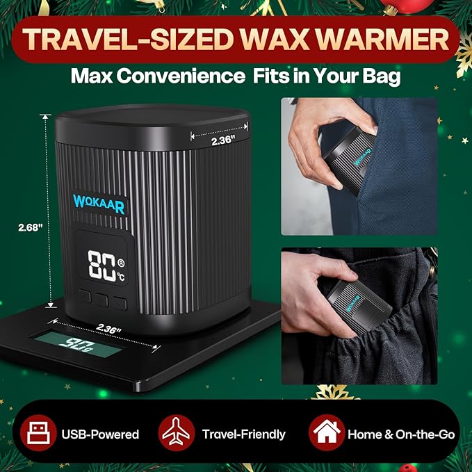 Nose Wax Kit for Eyebrow and Ear Hair | 100gWax, 50 Face Waxing Sticks | Fast-Heating USB Wax Warmer | Hair Removal Kit for Men & Women | 15 Pre/Post Wipes, Ear and Mustache Guards & Earplug