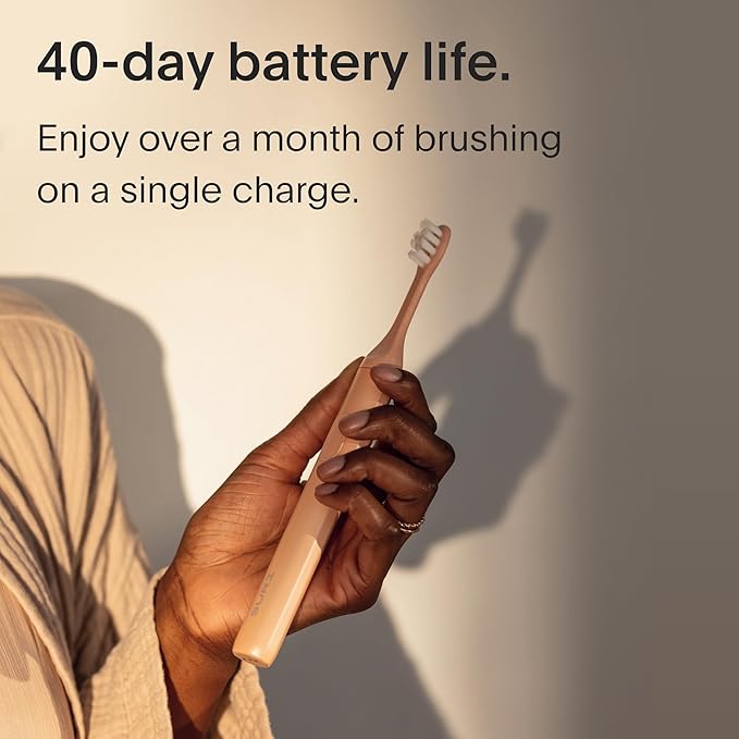 SURI 1.0 Sonic Electric Toothbrush | 1 Month+ Battery | Designed in California | Electric Toothbrush for Adults | Travel Toothbrushes | Tooth Brush | Pink